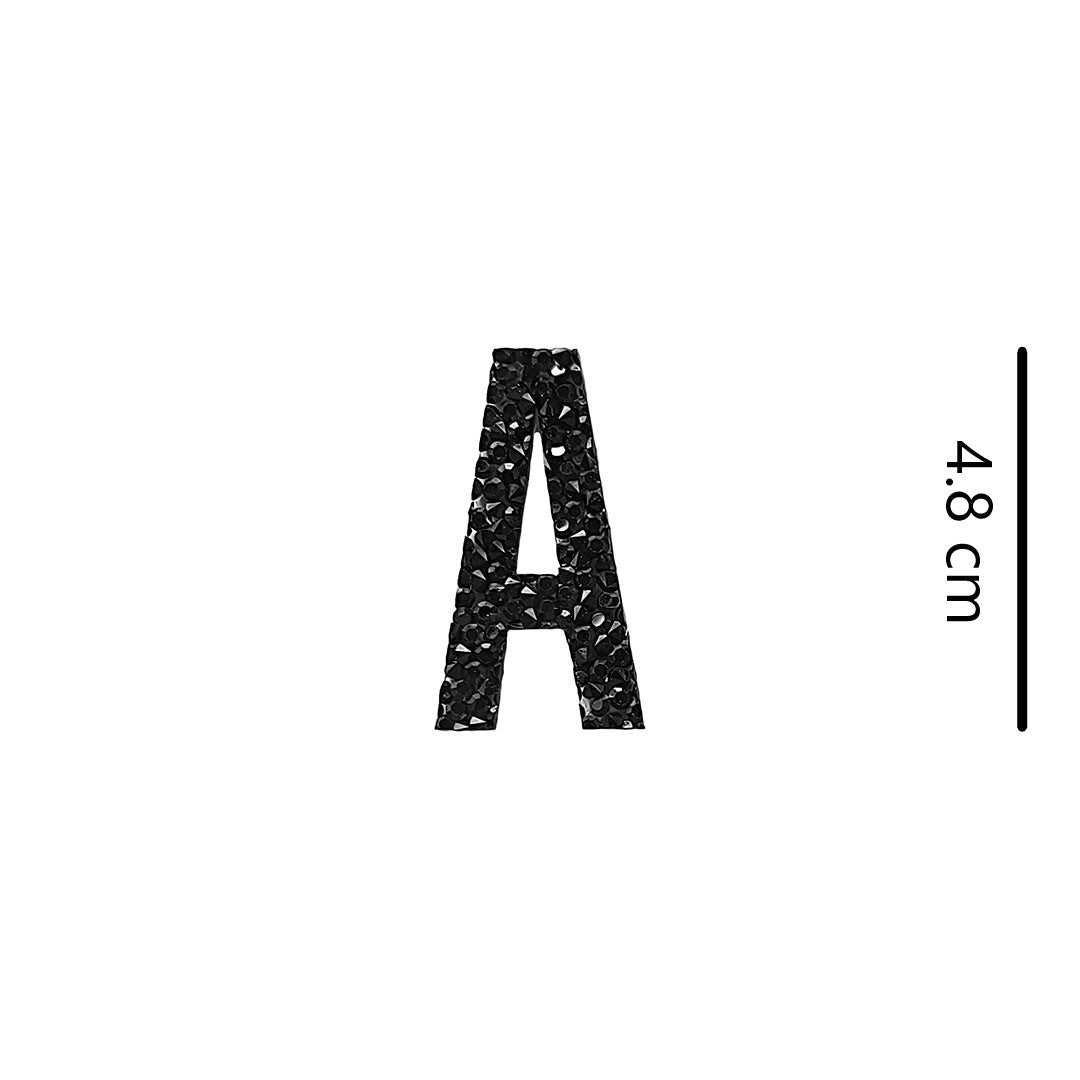 Decoración Letra o Número Negro Cristales BY DELUXE Chile