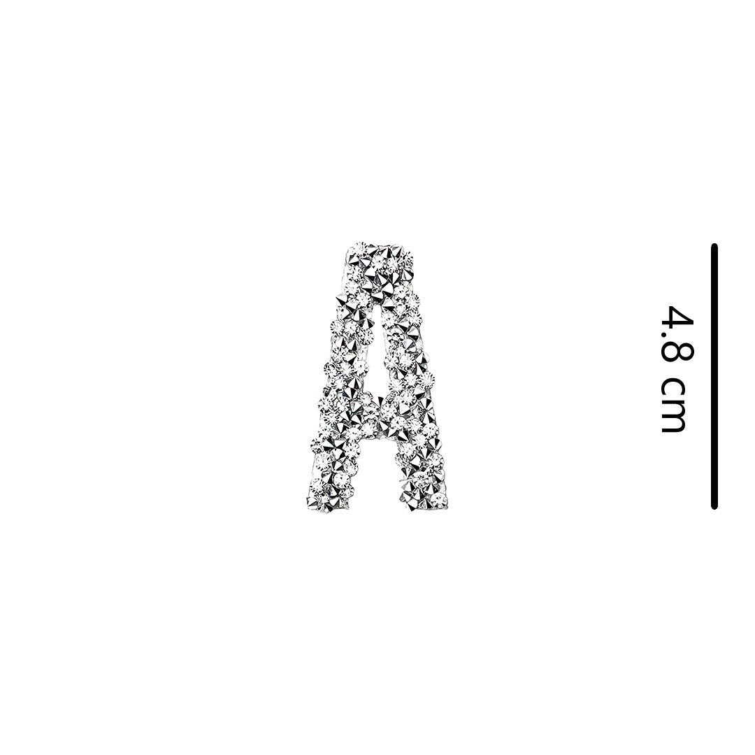 Decoración Letra o Número Plateado Cristales BY DELUXE Chile