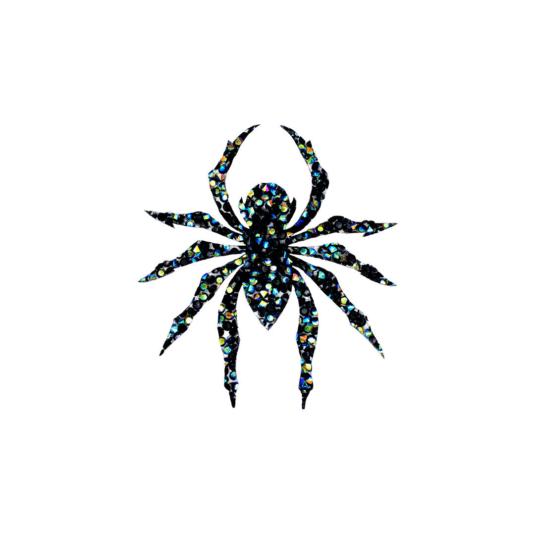 Decoración Araña Negra Tornasol Cristales