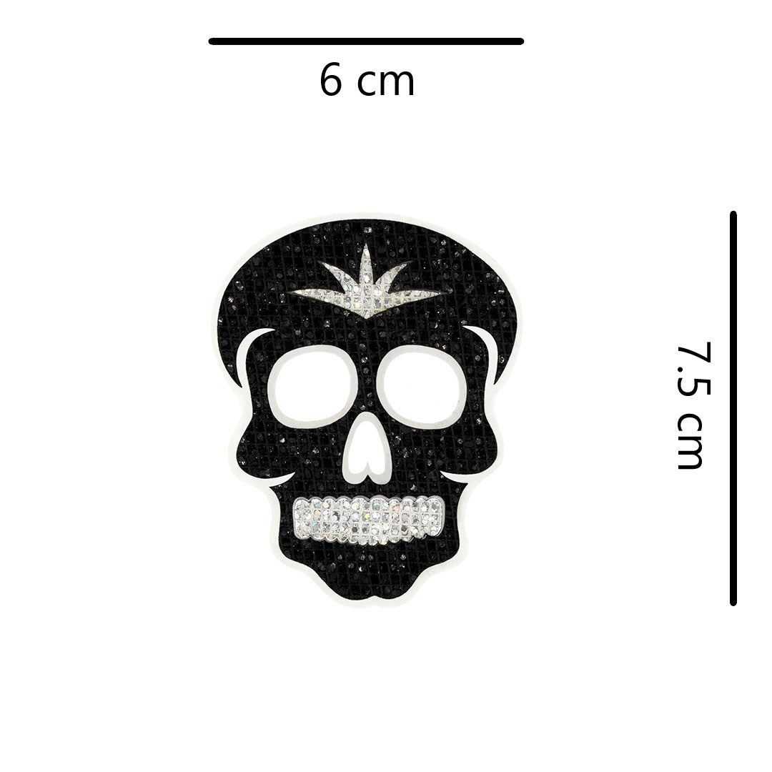 5 Unidades Parche Catrina Pequeña Negra Microlentejuelas BY DELUXE Chile