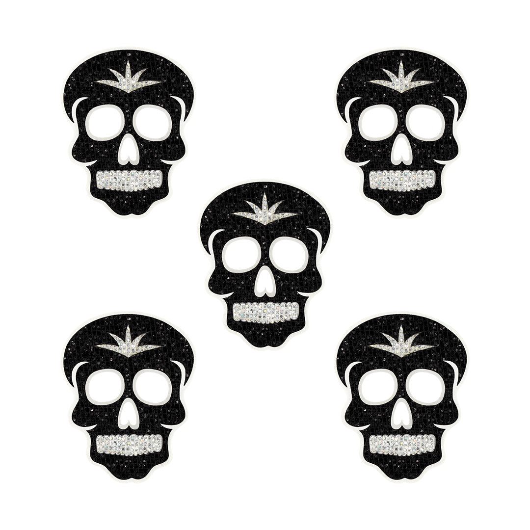 5 Unidades Parche Catrina Pequeña Negra Microlentejuelas BY DELUXE Chile