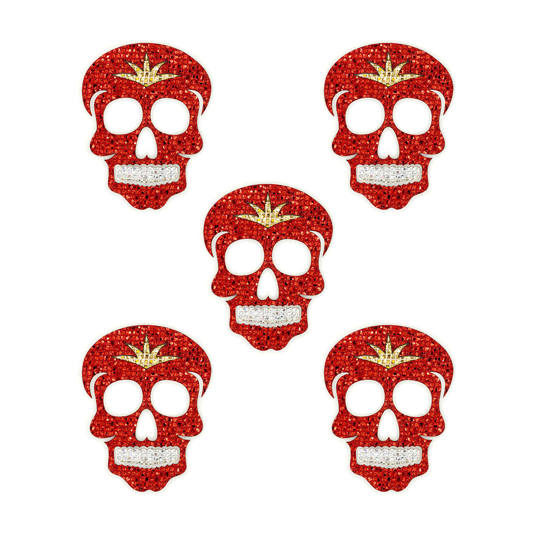 5 Unidades Parche Catrina Pequeña Roja Microlentejuelas BY DELUXE Chile