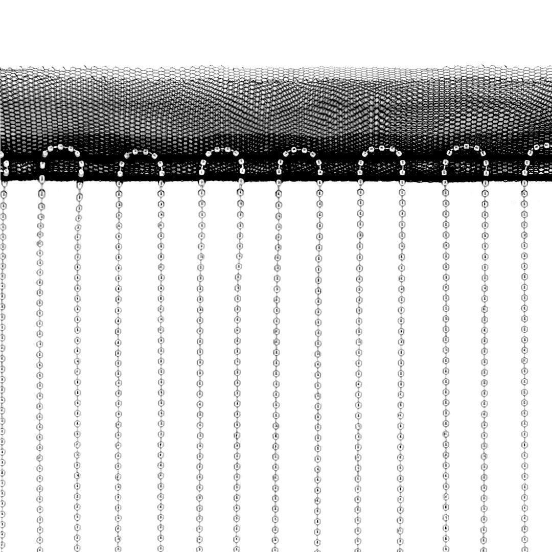 Rollo 10 x Cinta Negra 100 cm Cadenas 15 cm