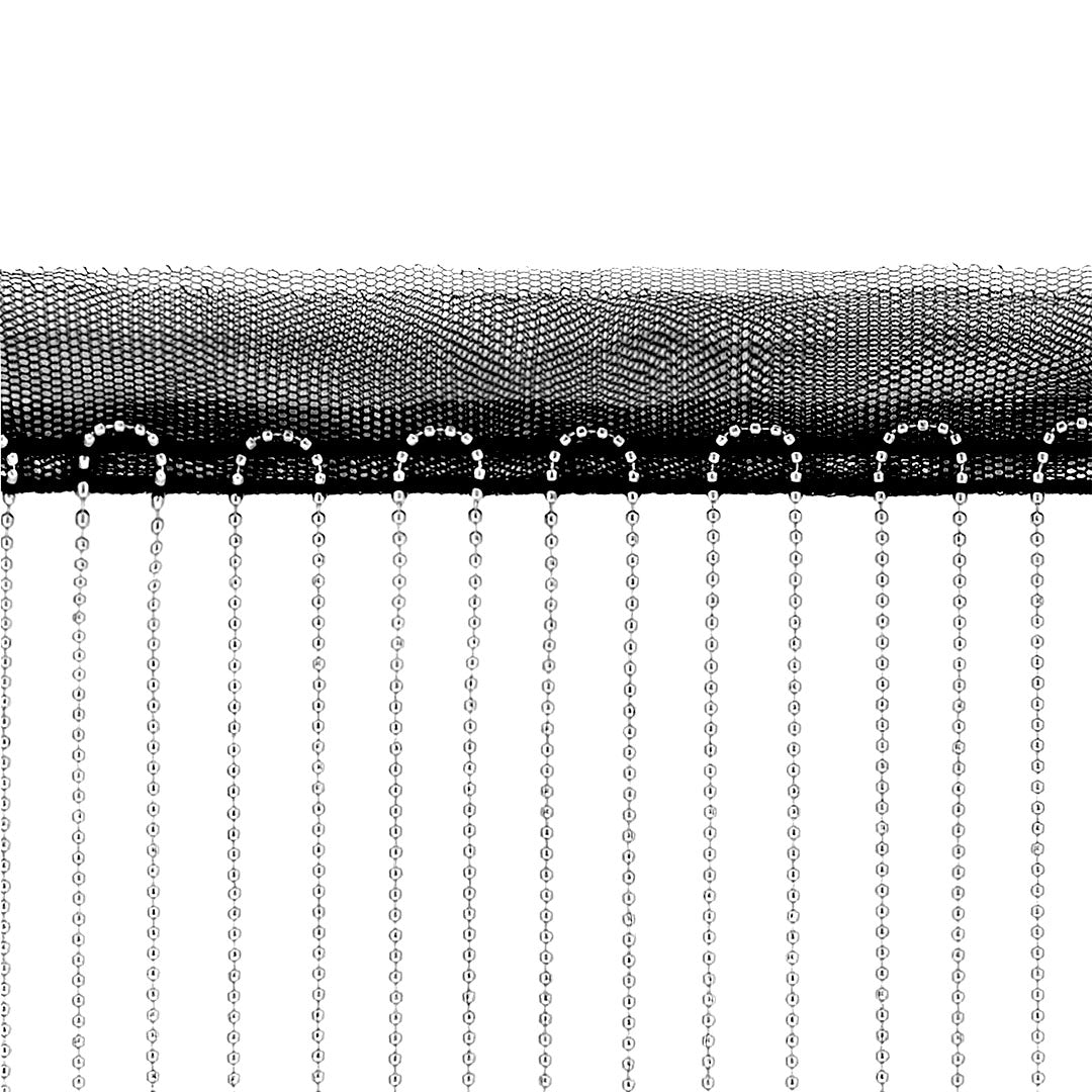 Rollo 10 x Cinta Negra 100 cm Cadenas 9 cm