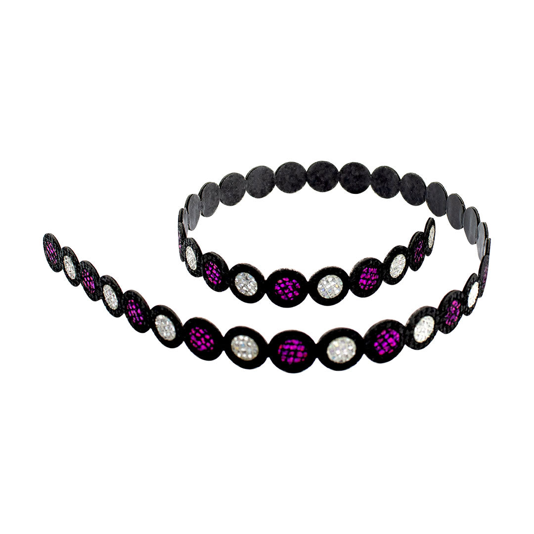 Cinta Círculos Púrpura Plateada Microlentejuelas BY DELUXE Chile