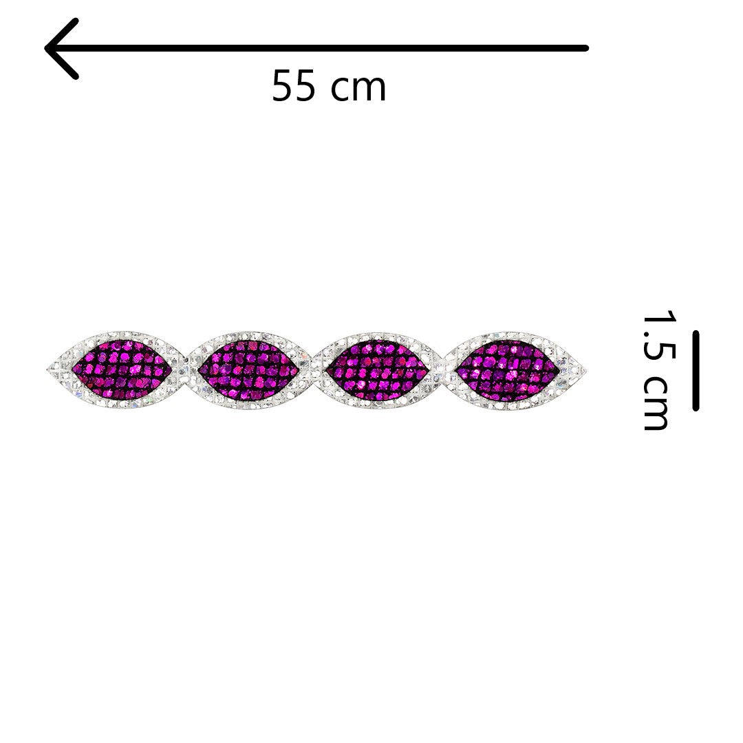 Cinta Cordel Plateada Púrpura Microlentejuelas BY DELUXE Chile