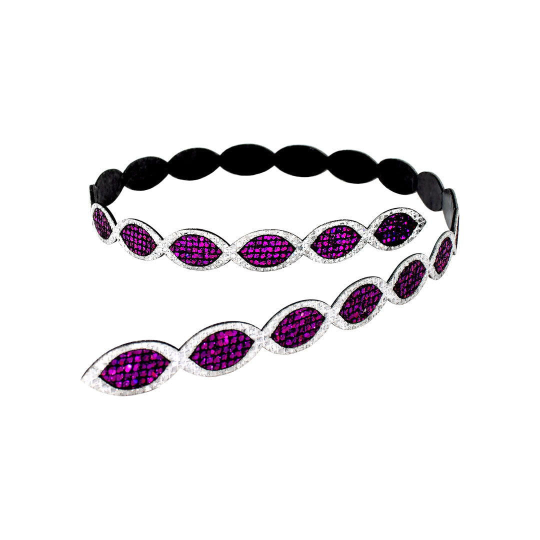 Cinta Cordel Plateada Púrpura Microlentejuelas BY DELUXE Chile