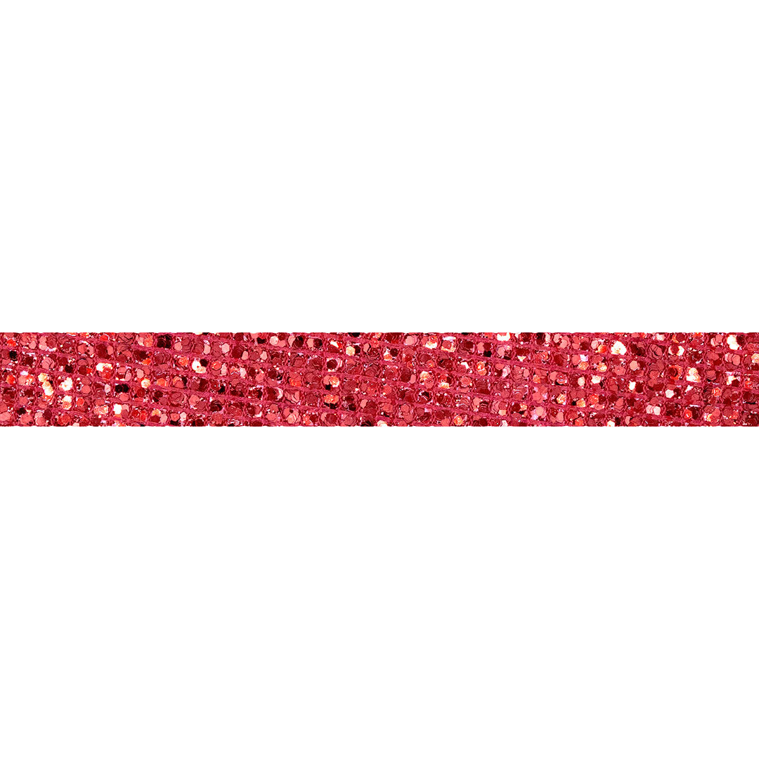 Decoración Cinta Roja Microlentejuelas