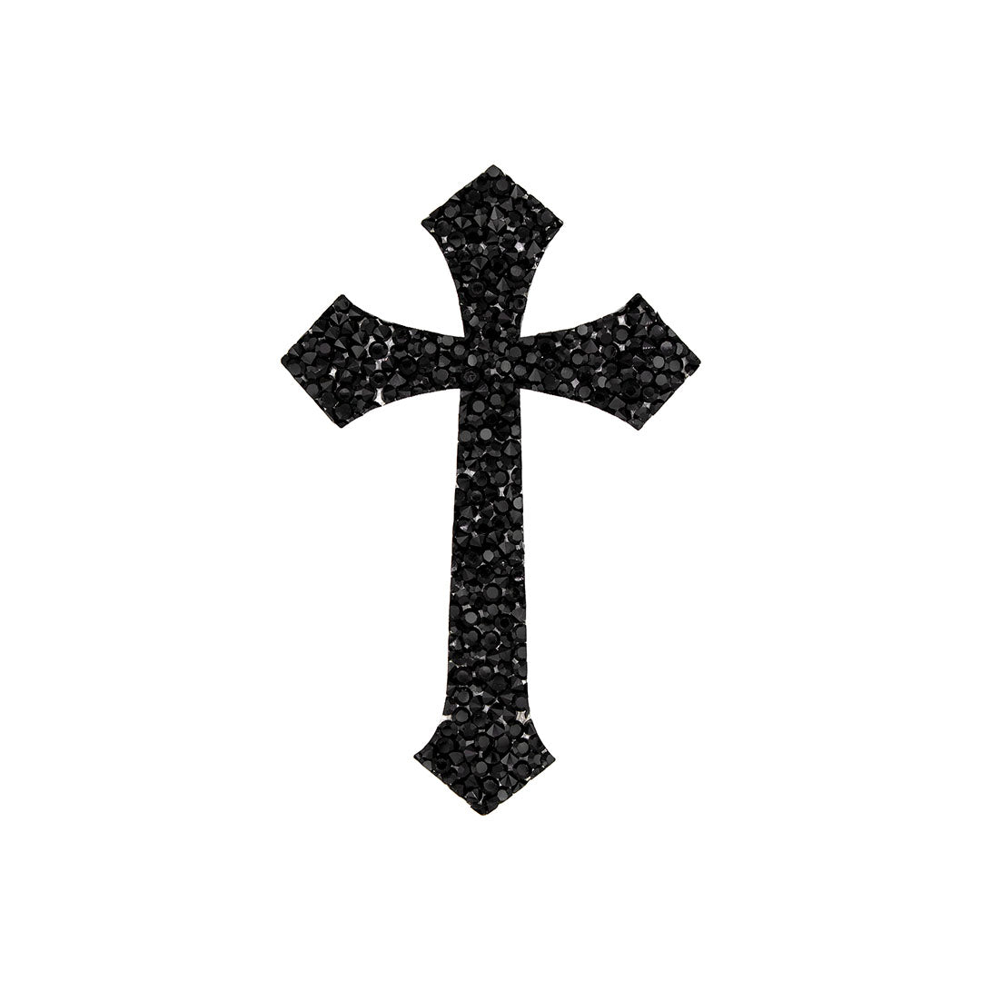 Decoración Cruz Negra Mediana Cristales BY DELUXE Chile