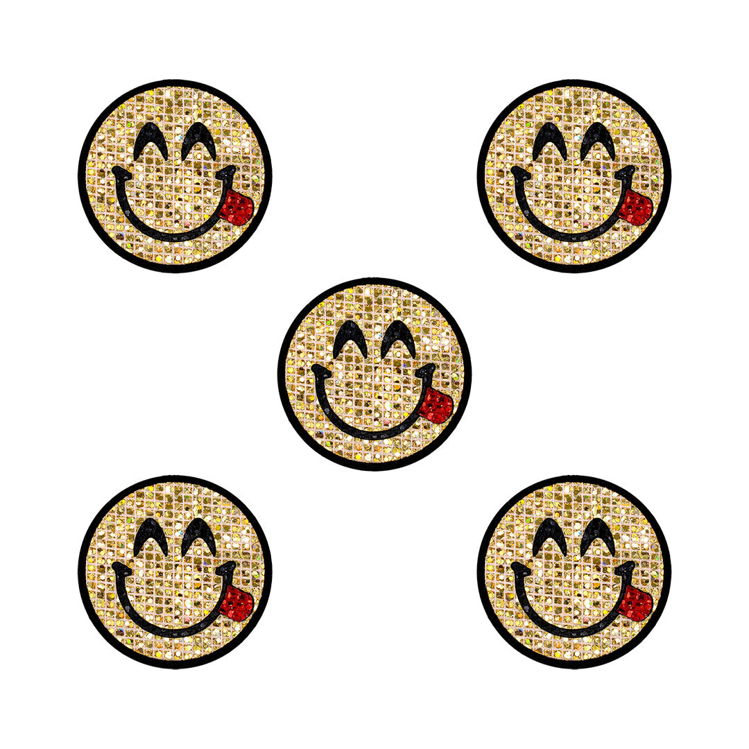 5 Unidades Parche Emoji Saboreando Microlentejuelas BY DELUXE Chile