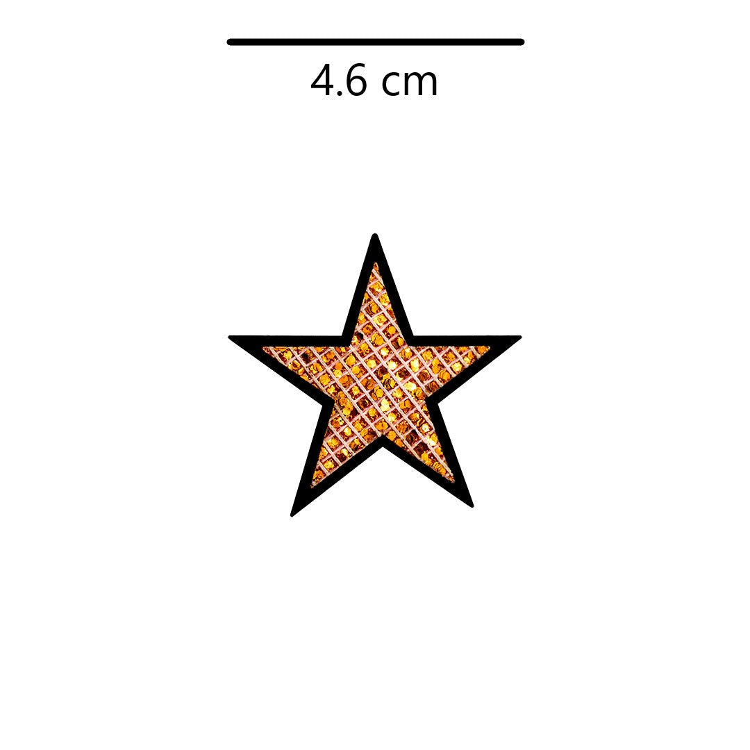 10 Unidades Parche Estrella Bronce Microlentejuelas BY DELUXE Chile