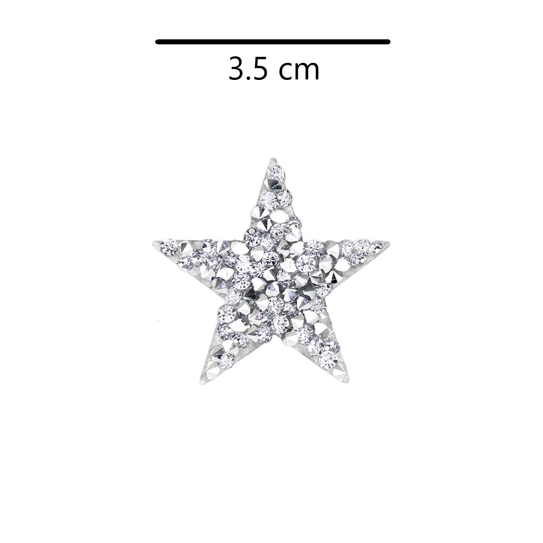 10 Unidades Estrella Sutil Plateada Cristales BY DELUXE Chile