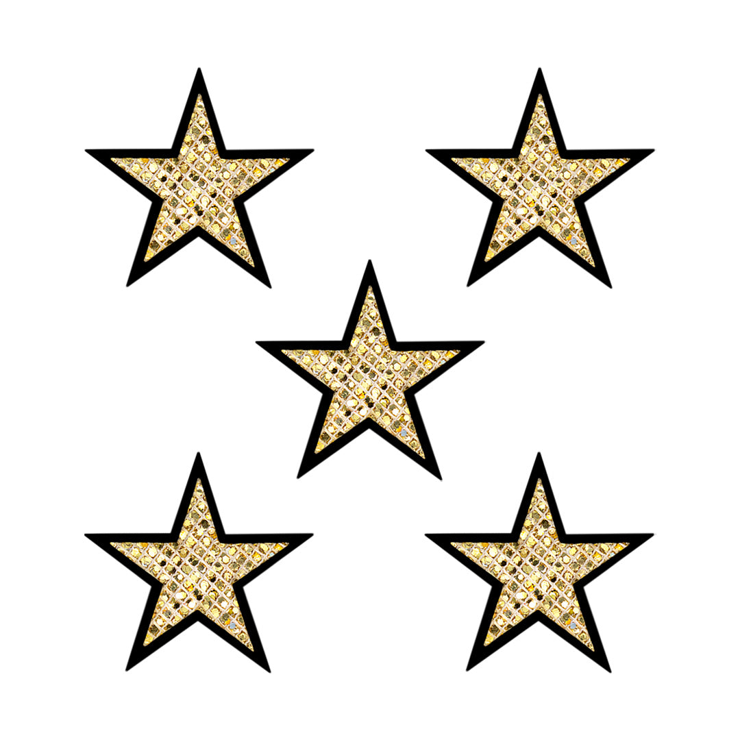 10 Unidades Parche Estrella Dorada Microlentejuelas BY DELUXE Chile