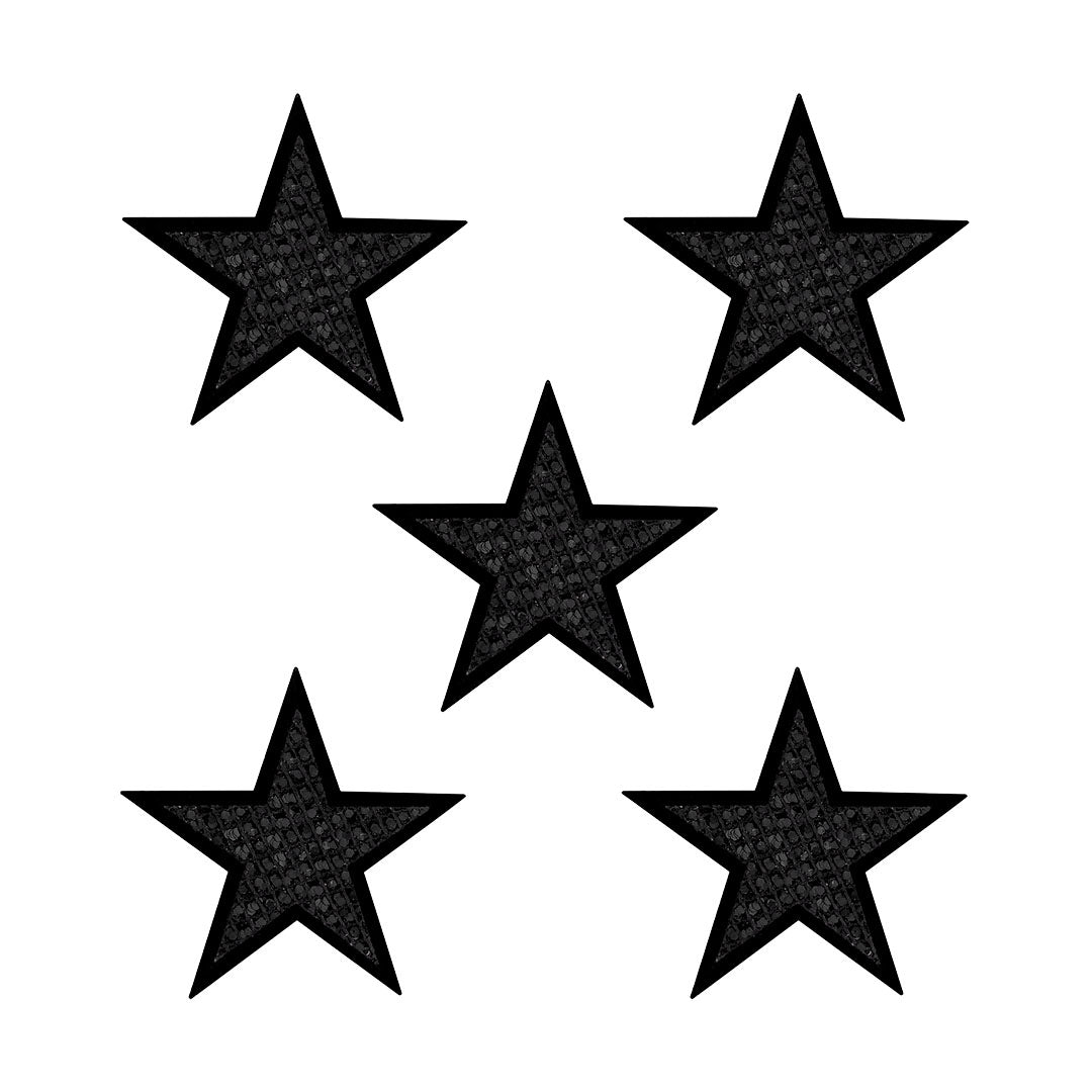 10 Unidades Parche Estrella Negra Microlentejuelas BY DELUXE Chile