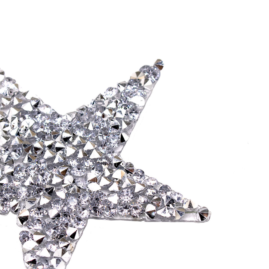 Decoración Estrella Plateada Pequeña Cristales BY DELUXE Chile