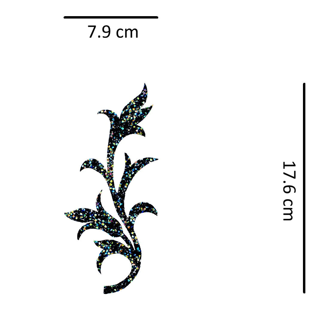 Decoración Lirio Negro Tornasol Cristales