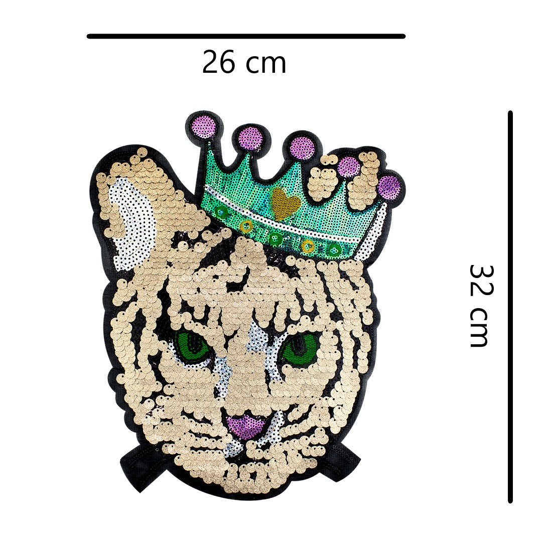 Parche Gata Corona Lentejuelas BY DELUXE Chile