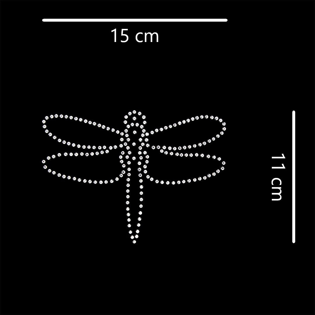 Plantilla 9 Unidades Aplique Libélula Strass