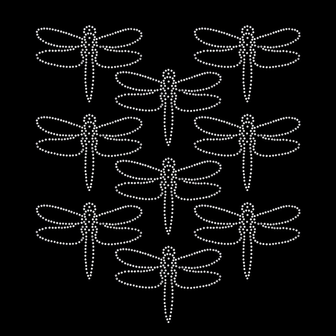 Plantilla 9 Unidades Aplique Libélula Strass