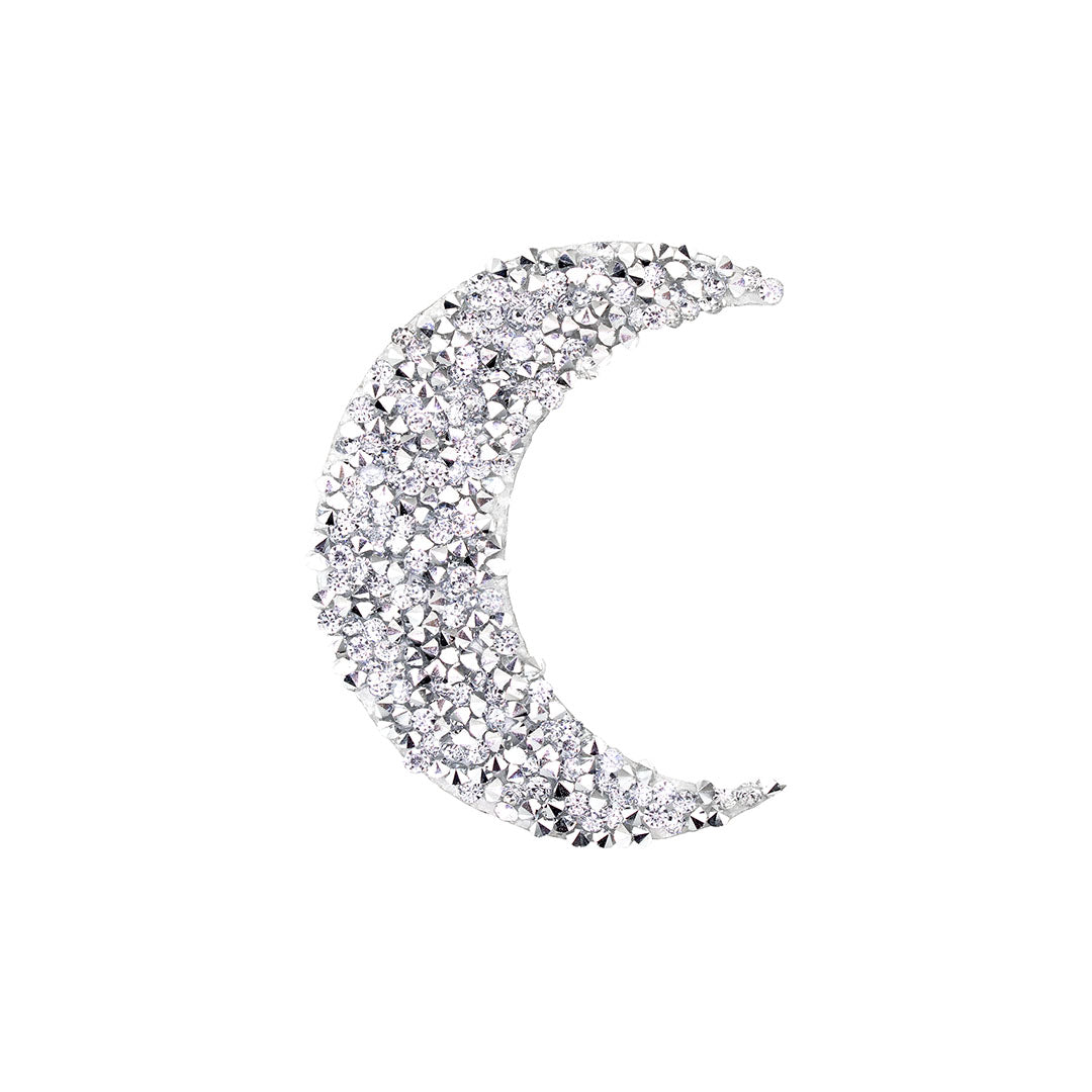 Decoración Luna Plateada Mediana Cristales BY DELUXE Chile