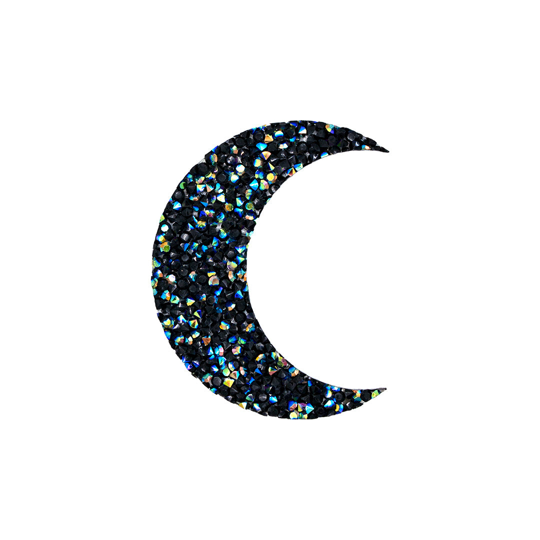 Decoración Luna Negra Tornasol Mediana Cristales