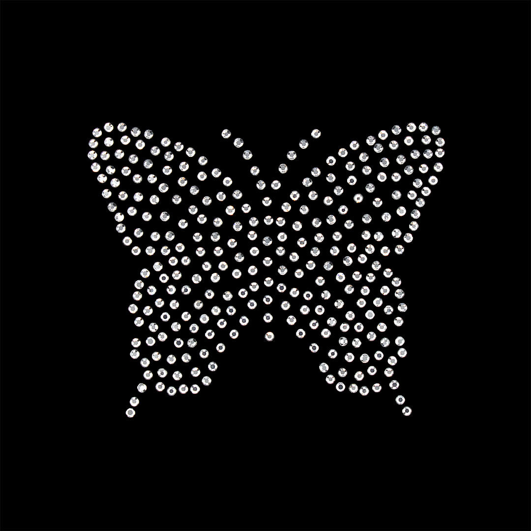 Plantilla 8 Unidades Aplique Mariposa Pequeña Strass II