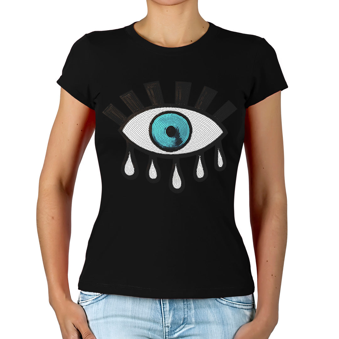 Polera Ojo Turco Grande Lentejuelas BY DELUXE Chile