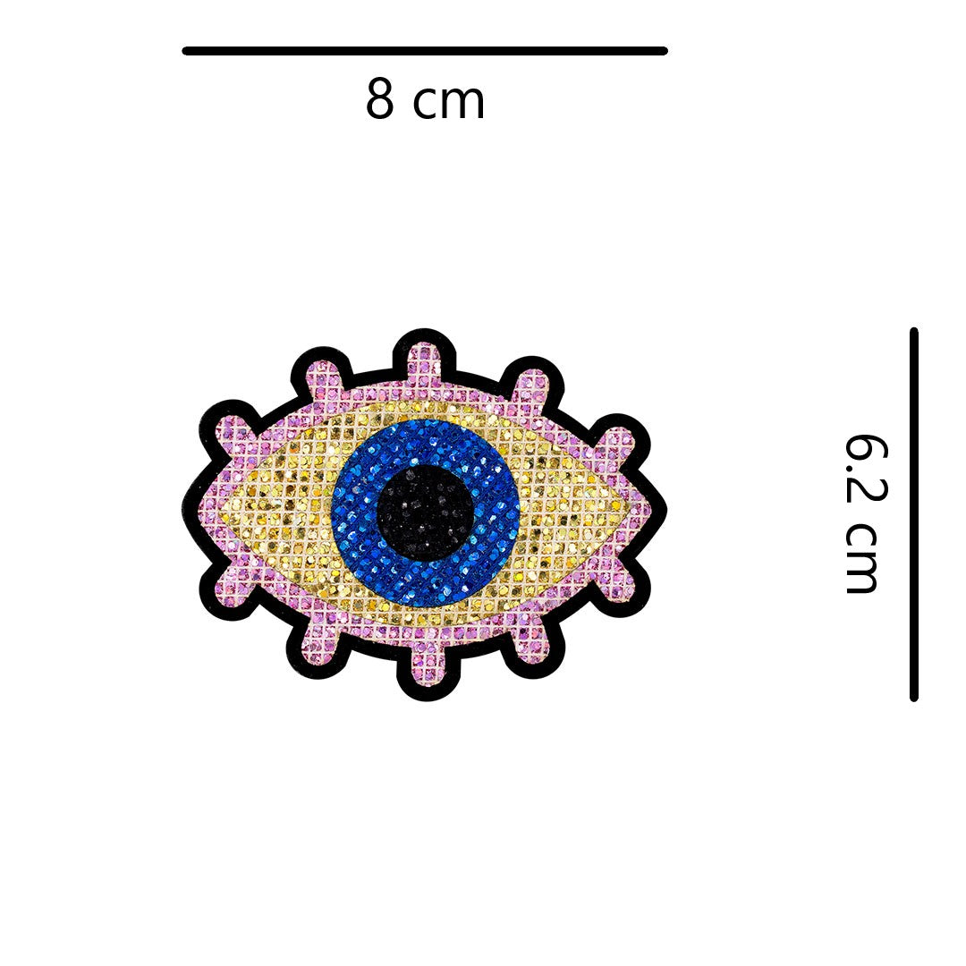 5 Unidades Parche Ojo Turco Dorado Rosado Pequeño Microlentejuelas BY DELUXE Chile