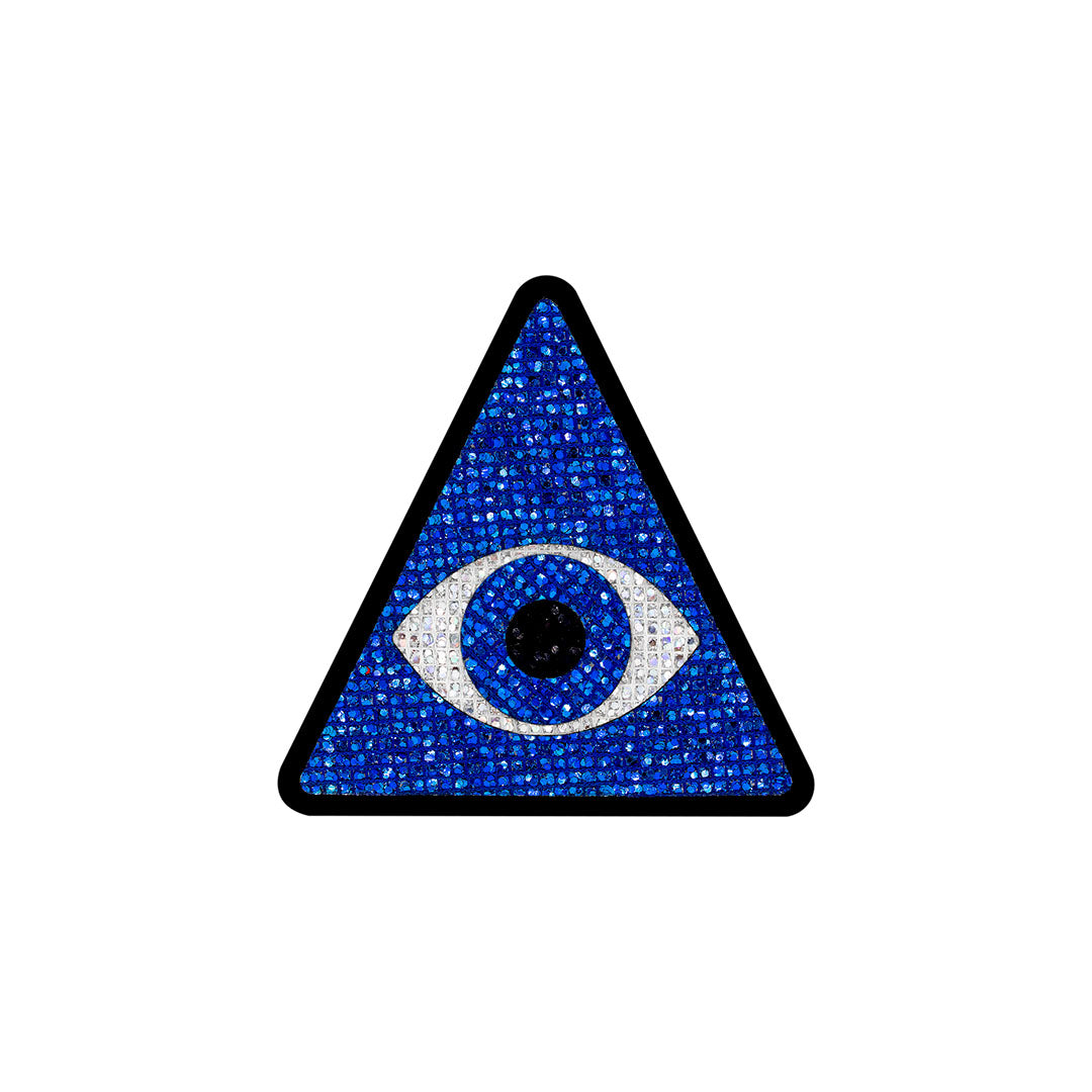 5 Unidades Parche Ojo Turco Pirámide Azul Microlentejuelas BY DELUXE Chile