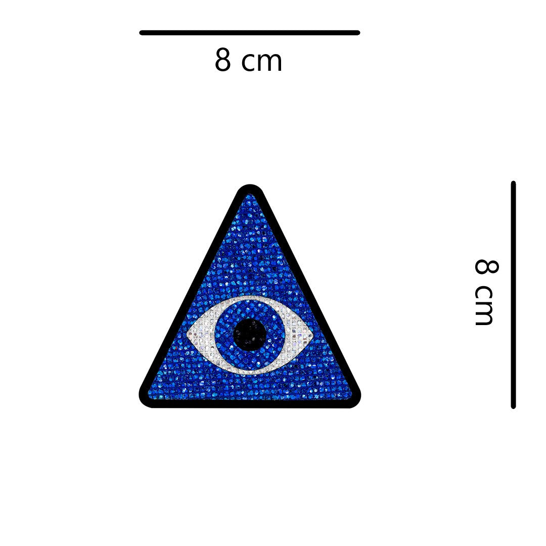 5 Unidades Parche Ojo Turco Pirámide Azul Microlentejuelas BY DELUXE Chile