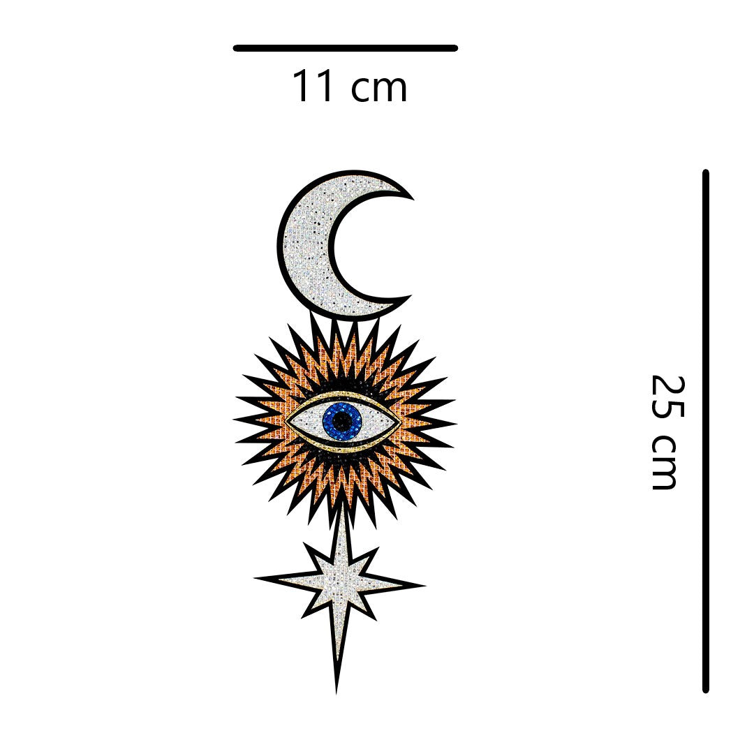 Parche OjoTurco Luna Sol Lucero Microlentejuelas BY DELUXE Chile