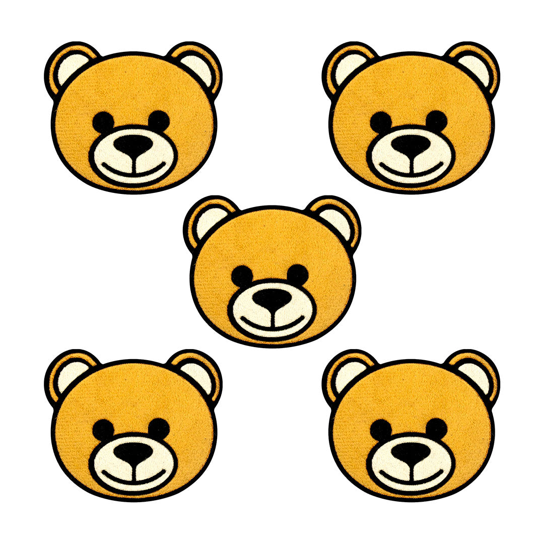 5 Unidades Parche Oso Felpa