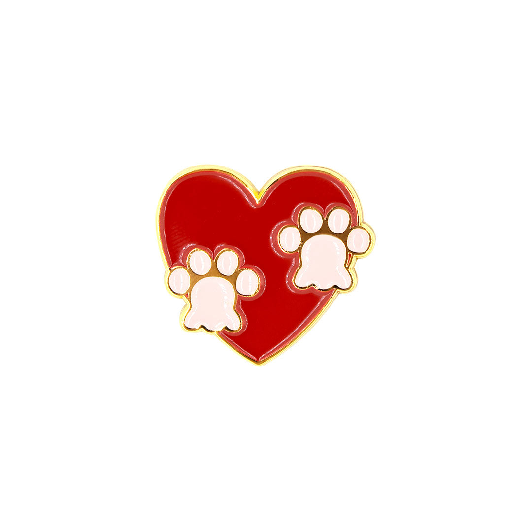 Pin Corazón Huellas BY DELUXE Chile