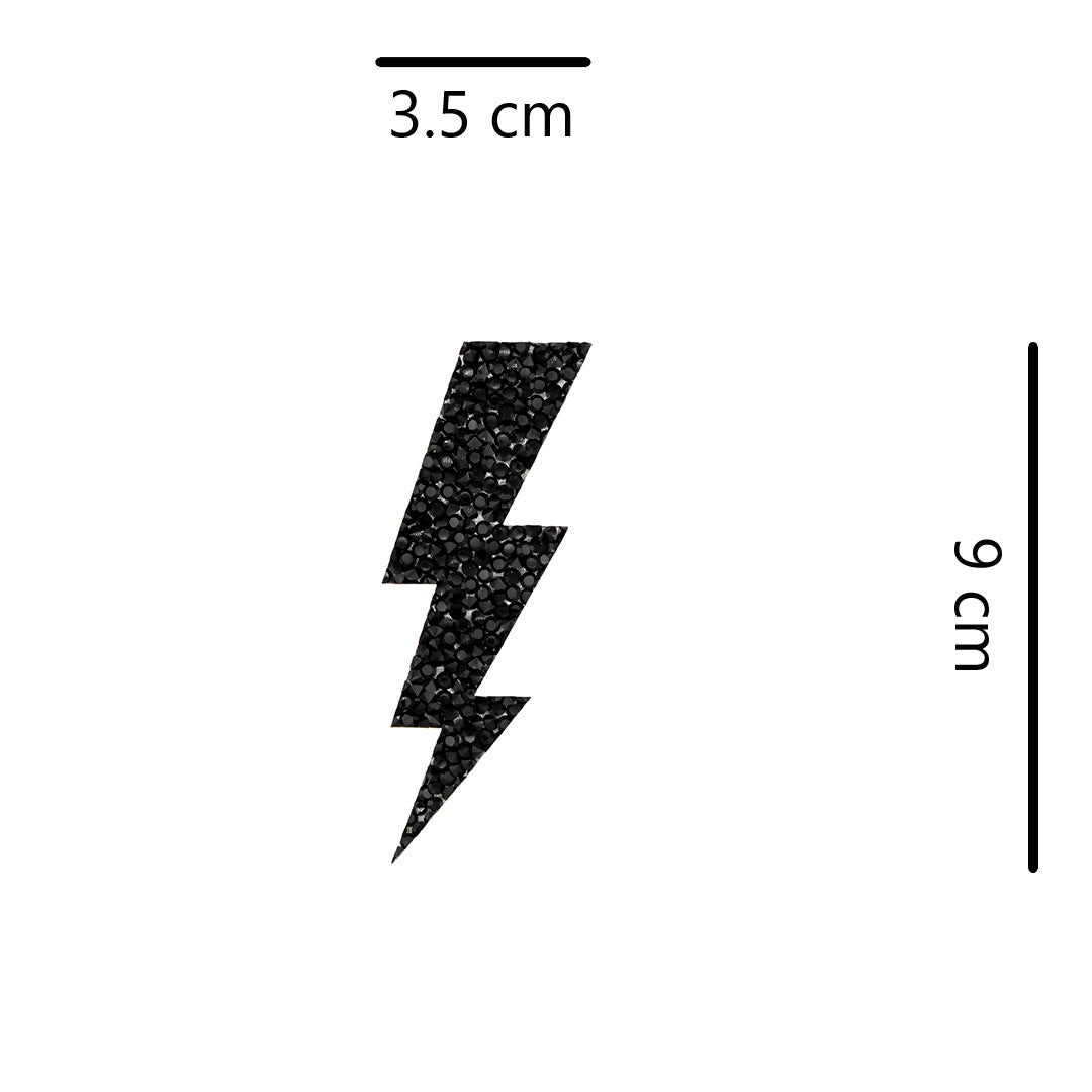 Decoración Rayo Negro Mediano Cristales BY DELUXE Chile