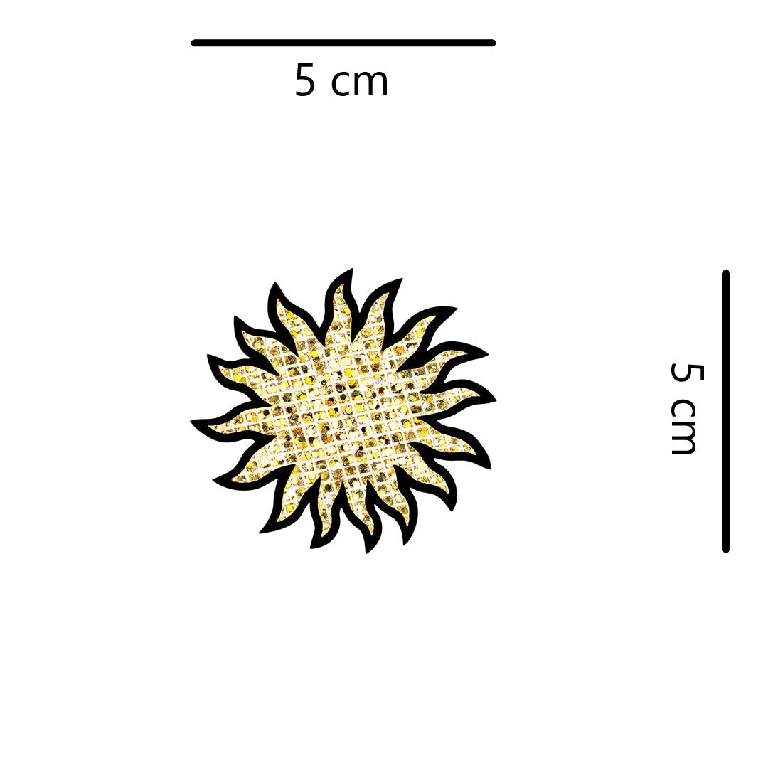 10 Unidades Parche Sol Dorado Microlentejuelas BY DELUXE Chile