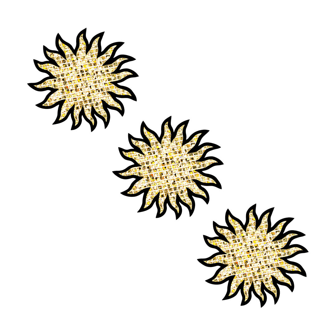 10 Unidades Parche Sol Dorado Microlentejuelas BY DELUXE Chile