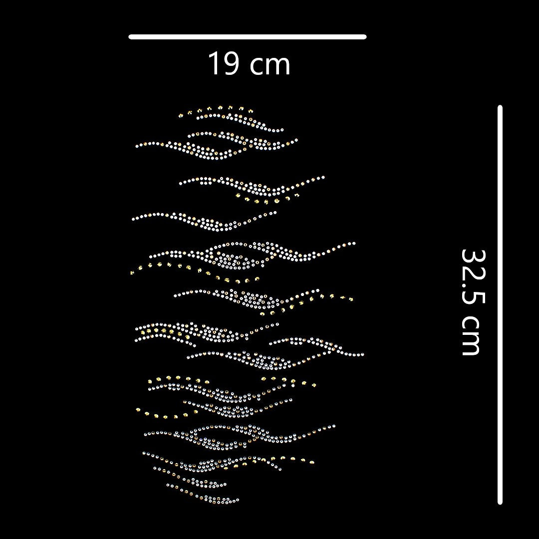 Aplique Olas Strass BY DELUXE Chile