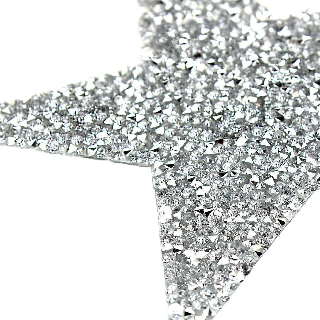 Decoración Estrella Plateada Mediana Cristales BY DELUXE Chile