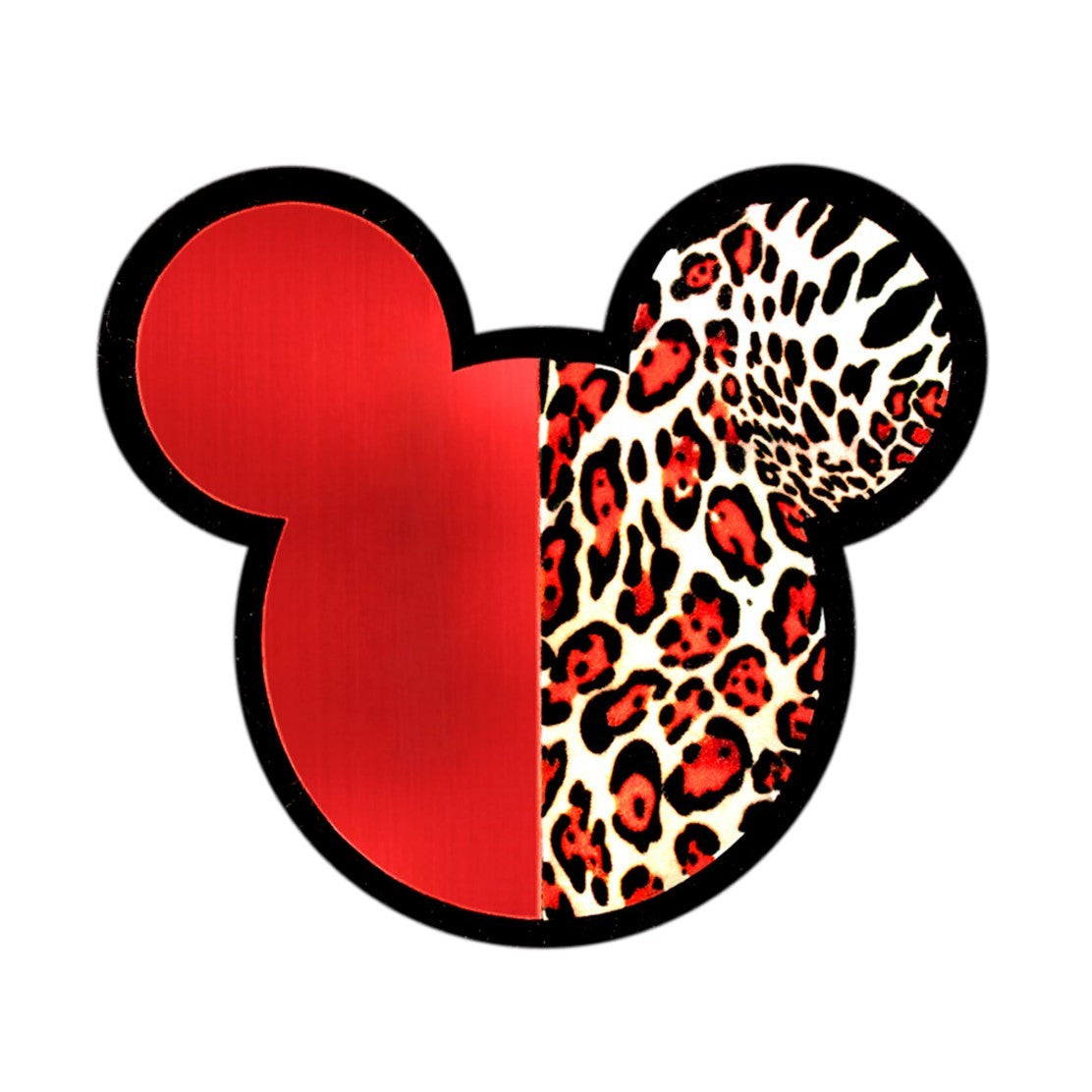 Parche Mouse Rojo Animal Print Felpa BY DELUXE Chile