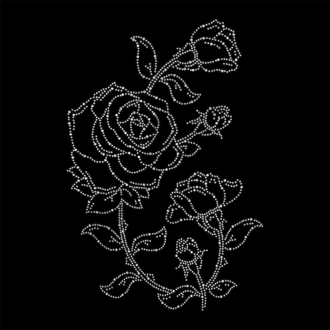 Aplique Rosas Strass BY DELUXE Chile