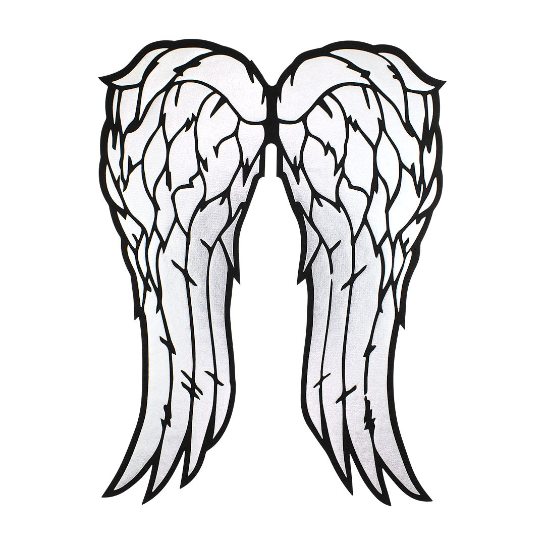 Parche Alas Daryl Plateadas Brillante 3D BY DELUXE Chile