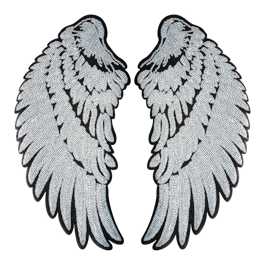 Parche Alas Plateadas Extra Grandes Lentejuelas BY DELUXE Chile