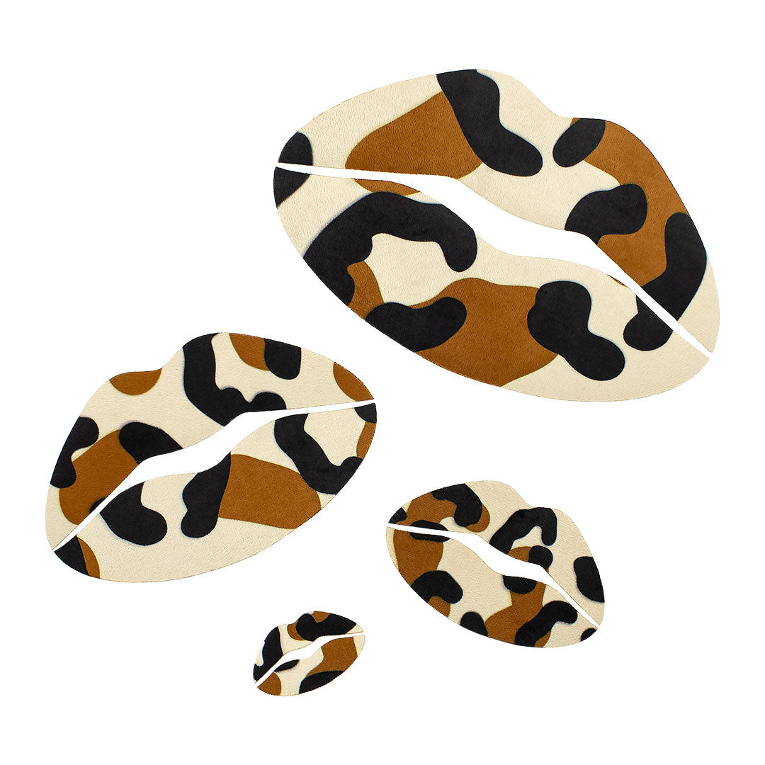 5 Unidades Parche Boca Animal Print Felpa BY DELUXE Chile