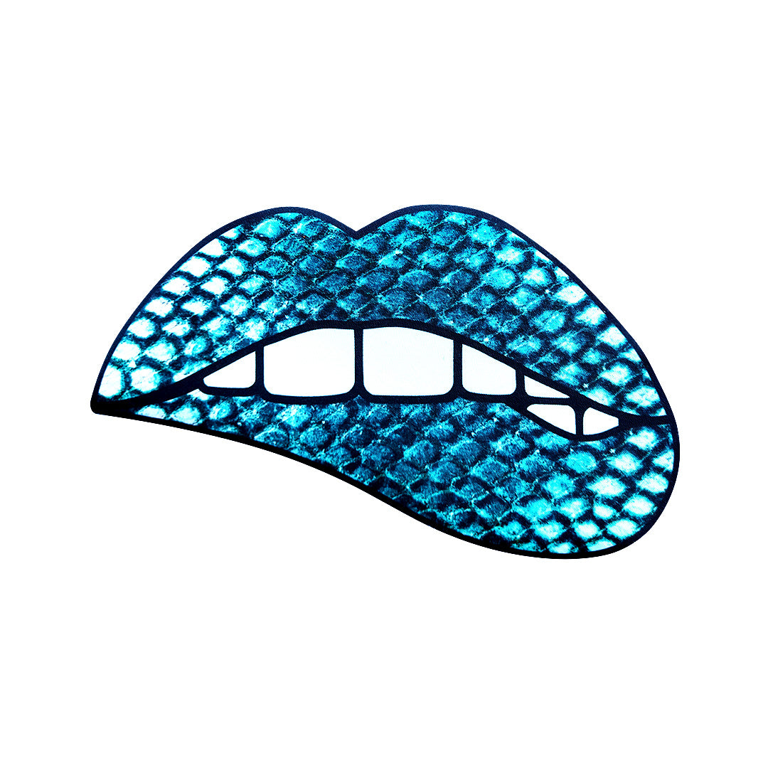 Parche Boca Serpiente Aguamarina Animal Print BY DELUXE Chile