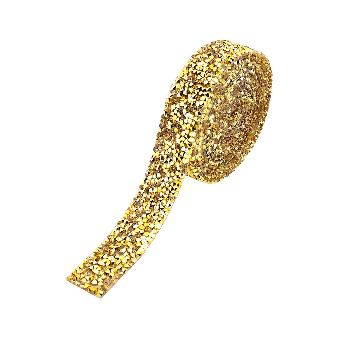 Decoración Cinta Dorada Cristales BY DELUXE Chile