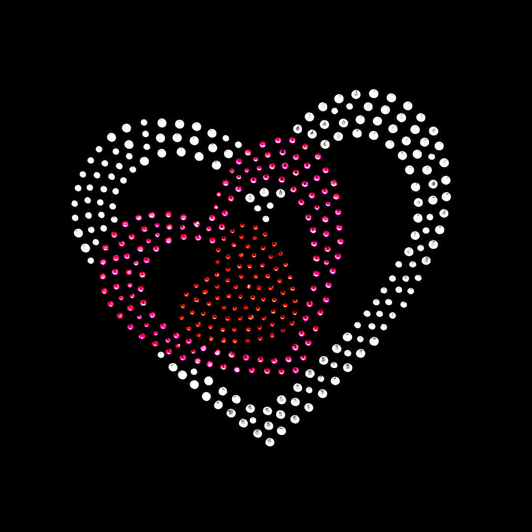 Aplique Corazones Colores Strass BY DELUXE Chile