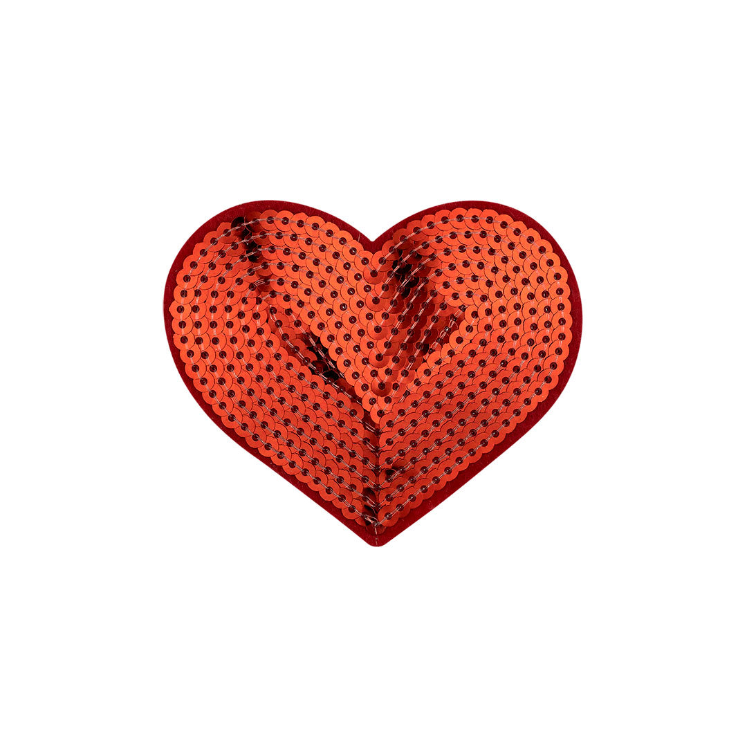 5 Unidades Parche Corazón Rojo Pequeño Lentejuelas BY DELUXE Chile