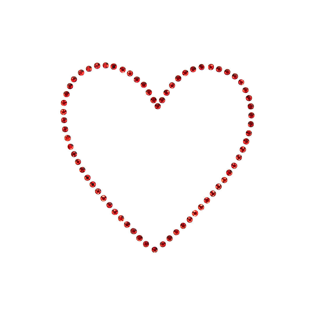 Aplique Corazón Rojo Strass BY DELUXE Chile