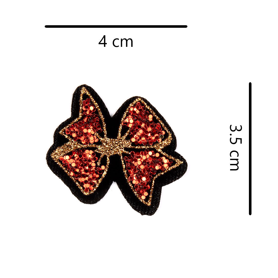 10 Unidades Parche Moño Rojo Brillante BY DELUXE Chile