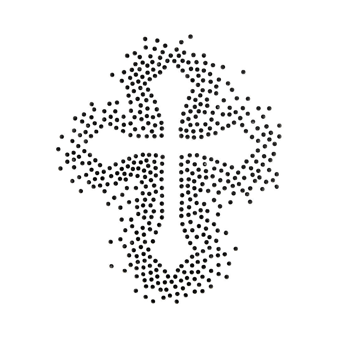 Aplique Cruz Negra Strass BY DELUXE Chile